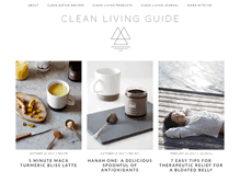 Tablet Screenshot of cleanlivingguide.com